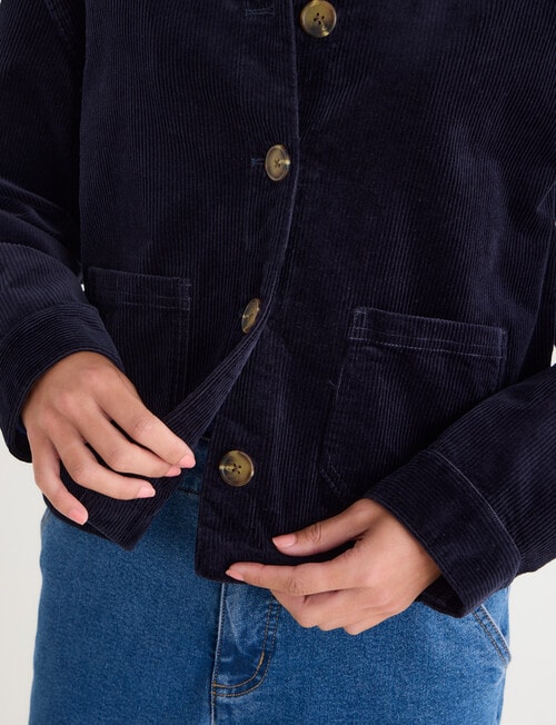 Zest Cord Jacket, Navy product photo View 05 L