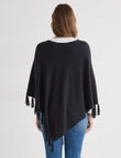 Boston + Bailey Cowl Neck Poncho, Black product photo View 02 S