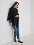 Boston + Bailey Cowl Neck Poncho, Black product photo View 03 S
