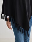 Boston + Bailey Cowl Neck Poncho, Black product photo View 04 S
