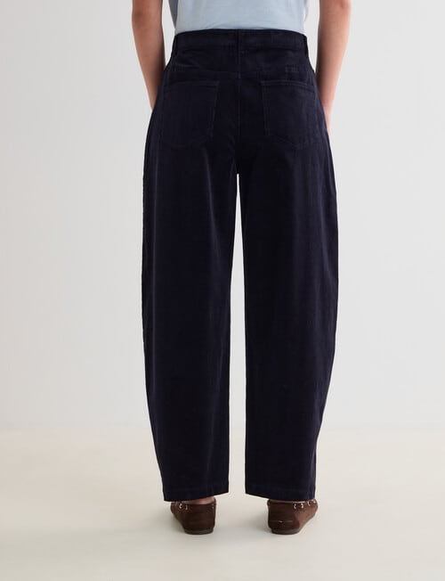 Zest Cord Barrel Pant, Navy product photo View 02 L