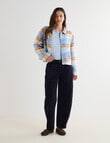 Zest Cord Barrel Pant, Navy product photo View 03 S