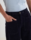 Zest Cord Barrel Pant, Navy product photo View 04 S
