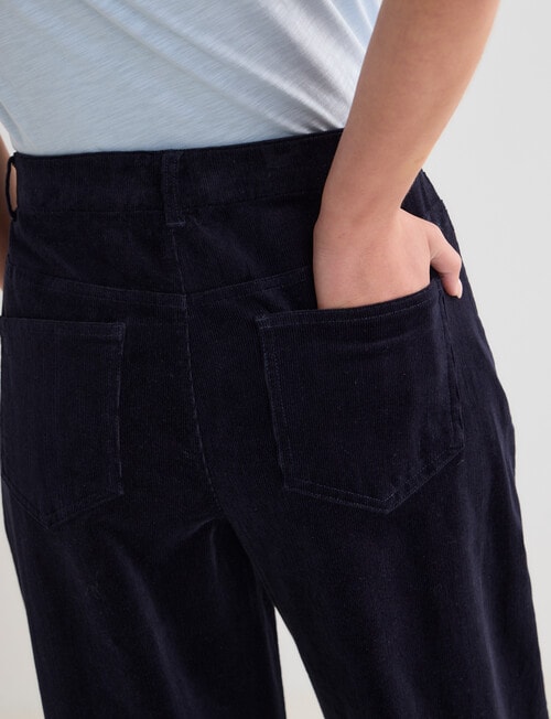 Zest Cord Barrel Pant, Navy product photo View 05 L