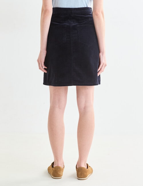Zest Cord Mini Skirt, Navy product photo View 02 L
