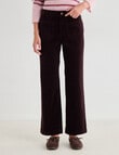 Zest Wide Leg Cord Pant, Claret product photo