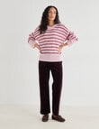 Zest Wide Leg Cord Pant, Claret product photo View 03 S