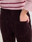 Zest Wide Leg Cord Pant, Claret product photo View 05 S