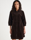 Zest Cord Mini Dress, Chocolate product photo View 03 S