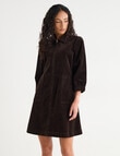 Zest Cord Mini Dress, Chocolate product photo View 07 S