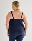 Zest Resort Curve Tiered Tankini, Navy product photo View 02 S