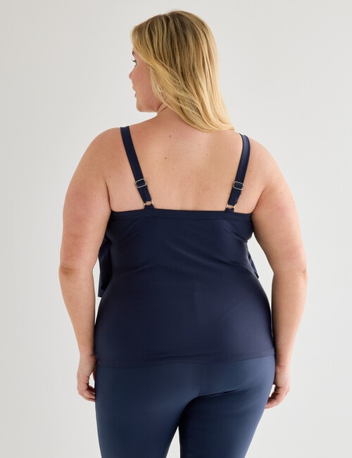 Zest Resort Curve Tiered Tankini, Navy product photo View 02 L