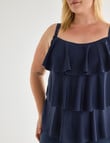 Zest Resort Curve Tiered Tankini, Navy product photo View 04 S