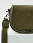 Pronta Moda Saddle Bag Crossbody Bag, Olive product photo View 03 S