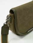 Pronta Moda Saddle Bag Crossbody Bag, Olive product photo View 04 S