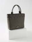 Pronta Moda Laced Top Shopper Bag, Grey product photo View 02 S