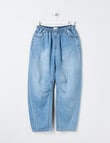 Switch Pull On Barrel Leg Jean, Light Blue product photo