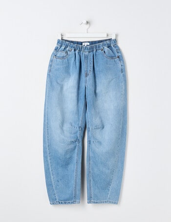 Switch Pull On Barrel Leg Jean, Light Blue product photo