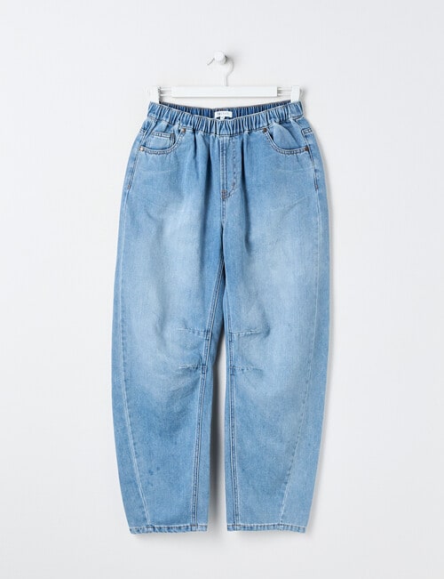 Switch Pull On Barrel Leg Jean, Light Blue product photo
