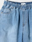 Switch Pull On Barrel Leg Jean, Light Blue product photo View 02 S