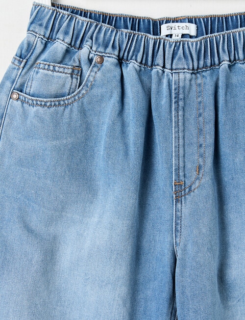 Switch Pull On Barrel Leg Jean, Light Blue product photo View 02 L
