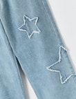 Switch Gia Star Applique Baggy Jean, Washed Blue product photo View 03 S