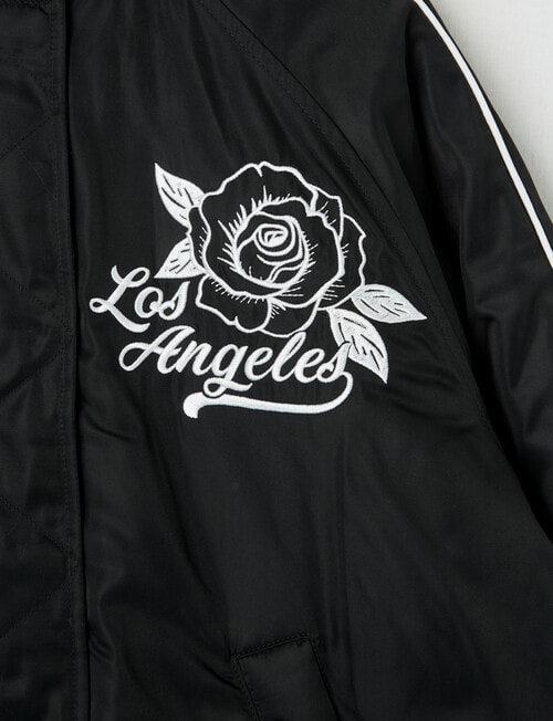Switch Varsity Bomber Jacket, Black product photo View 02 L
