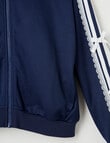 Switch Lace Trim Bomber Jacket, Navy product photo View 02 S