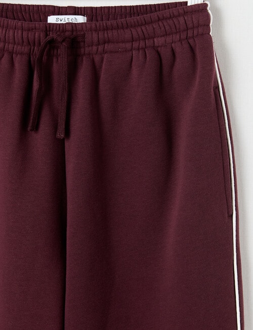 Switch Piping Wide Leg Trackpant, Red Velvet & White product photo View 02 L