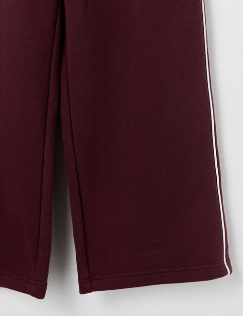Switch Piping Wide Leg Trackpant, Red Velvet & White product photo View 03 L