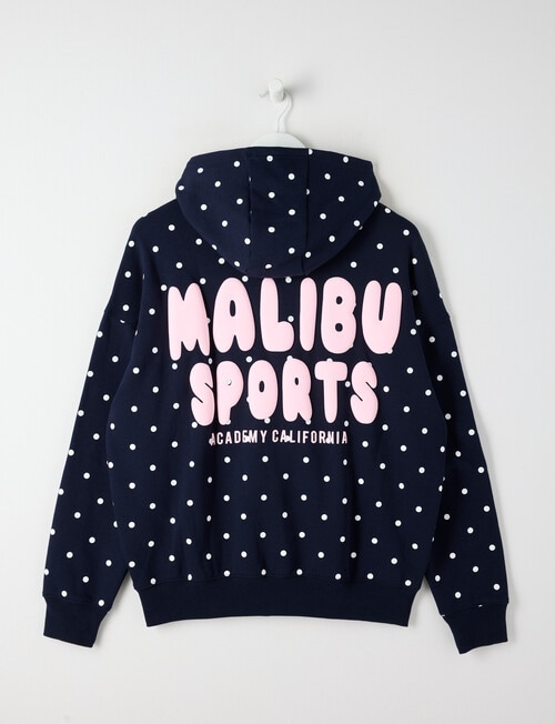 Switch Malibu Sports Polka Dot Oversized Hoodie, Navy product photo View 02 L