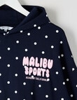 Switch Malibu Sports Polka Dot Oversized Hoodie, Navy product photo View 03 S