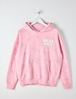 Switch Malibu Sports Bows Oversized Hoodie, Baby Pink product photo