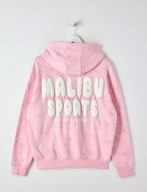 Switch Malibu Sports Bows Oversized Hoodie, Baby Pink product photo View 02 L