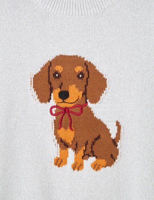 Switch Dog Knit Jumper, Grey Marle product photo View 02 L