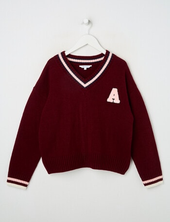 Switch Varsity Jumper, Red Velvet product photo