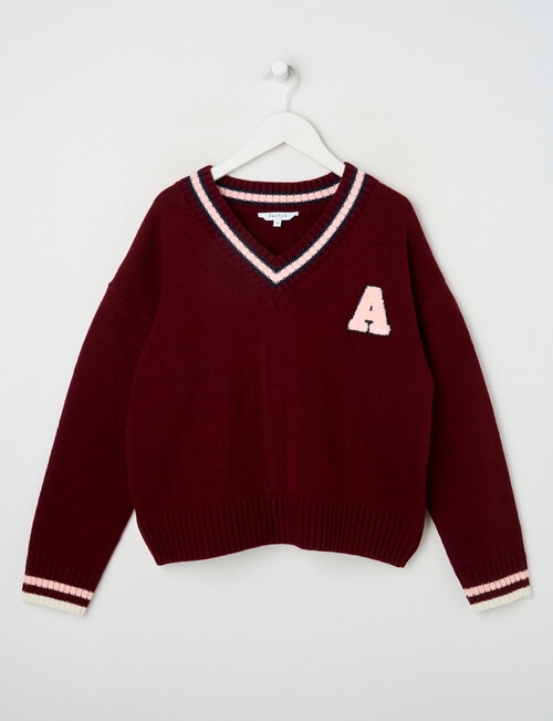 Switch Varsity Jumper, Red Velvet product photo
