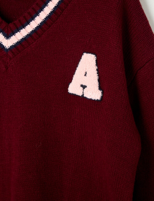 Switch Varsity Jumper, Red Velvet product photo View 02 L