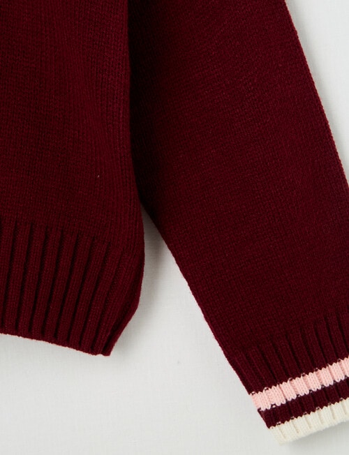 Switch Varsity Jumper, Red Velvet product photo View 03 L