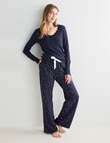 Zest Sleep Star Fleece Pant, Navy product photo View 03 S