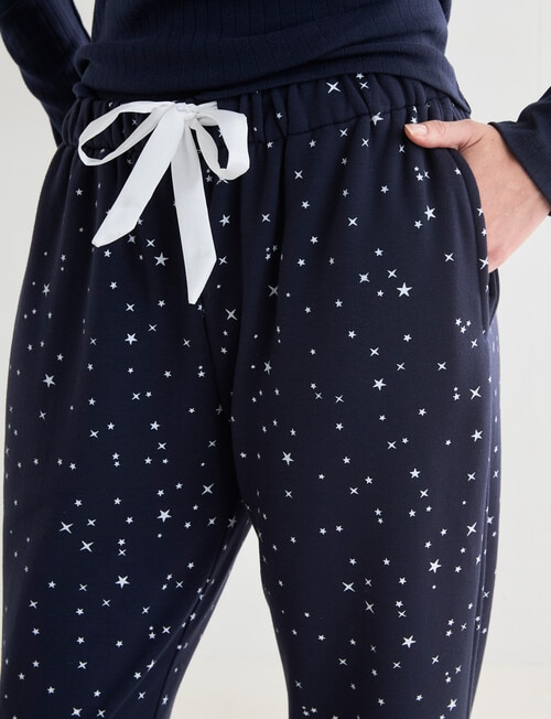 Zest Sleep Star Fleece Pant, Navy product photo View 04 L