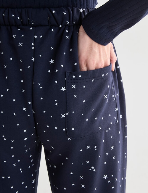 Zest Sleep Star Fleece Pant, Navy product photo View 06 L