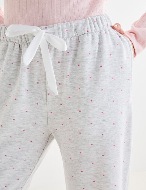 Zest Sleep Spot Fleece Pant, Silver Marle product photo View 04 L
