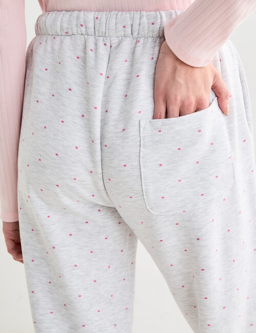 Zest Sleep Spot Fleece Pant, Silver Marle product photo View 06 L
