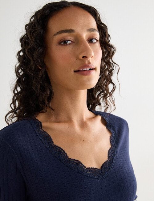 Zest Sleep Long Sleeve Top, Navy product photo View 04 L