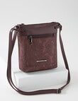Pronta Moda Paisley Crossbody Bag, Burgundy product photo