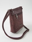 Pronta Moda Paisley Crossbody Bag, Burgundy product photo View 04 S