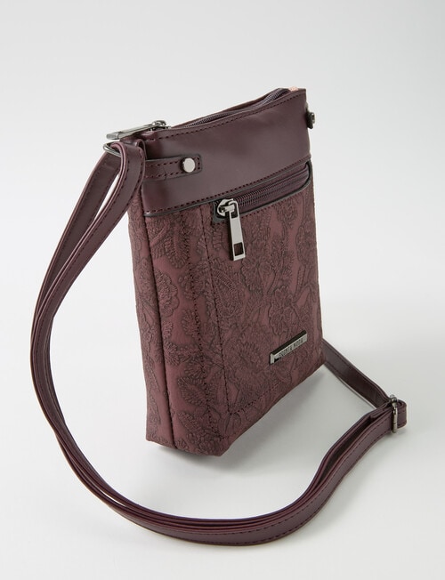 Pronta Moda Paisley Crossbody Bag, Burgundy product photo View 04 L