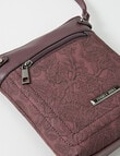 Pronta Moda Paisley Crossbody Bag, Burgundy product photo View 05 S