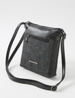 Pronta Moda Paisley Crossbody Bag, Black product photo View 03 S